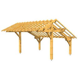 Carport chêne 5.50M x 3.50M