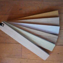 Plinthe chêne massif huilés aspect sylver grey osmo brossé